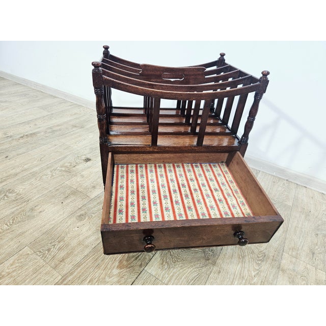 Victorian Newspaper Rack in Oak For Sale - Image 11 of 14