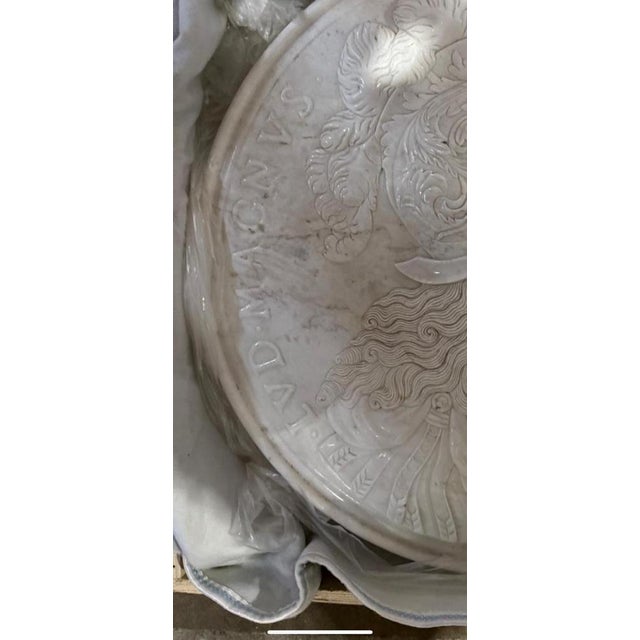 Large Carrara Marble Plaque, 20th Century For Sale - Image 3 of 6