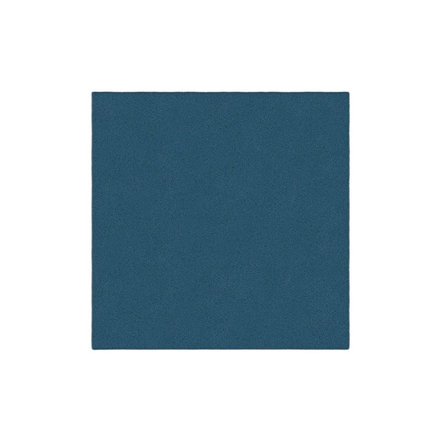 Dark Blue Square Plain Rug from Marqqa For Sale