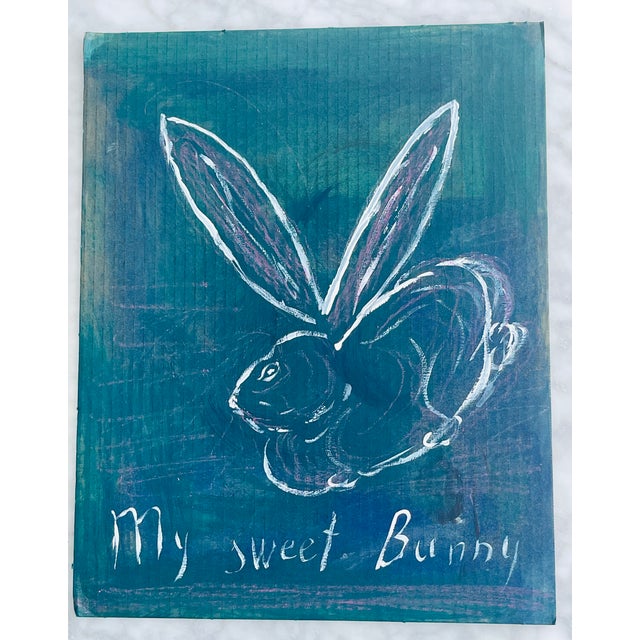 Abstract 1970s Abstract Rabbit Dketch From Moon Rabbits Series by Elia Framed For Sale - Image 3 of 4