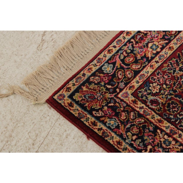 Traditional Karastan Red Field Oriental 4’3” X 6’ Wool Area Rug For Sale - Image 3 of 16