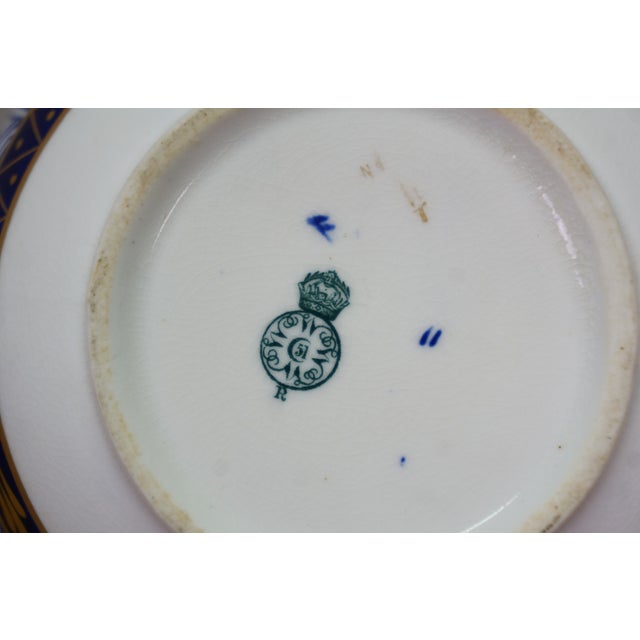 1880 Antique Old Worcester Porcelain Queens Royal Lily Blue & White Teapot 7" For Sale - Image 13 of 18