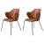 Set of Brown Leather Chairs by Lassen For Sale - Image 6 of 6