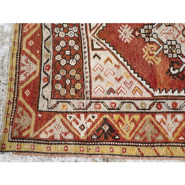 Mid 20th Century Galerie Shabab Collection Mid-20th Century Turkish Anatolian Throw Rug For Sale - Image 5 of 8