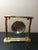 1980s 1980s Benchmark Brass & Glass Wide Mantle/Desk Clock For Sale - Image 5 of 5
