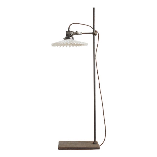 Vintage French Lab Stand Desk Lamp, 1930s For Sale