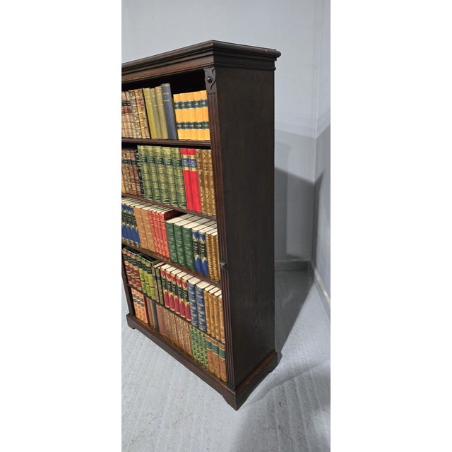 Oak Open Adjustable Library Bookcase, 1880s For Sale - Image 6 of 10