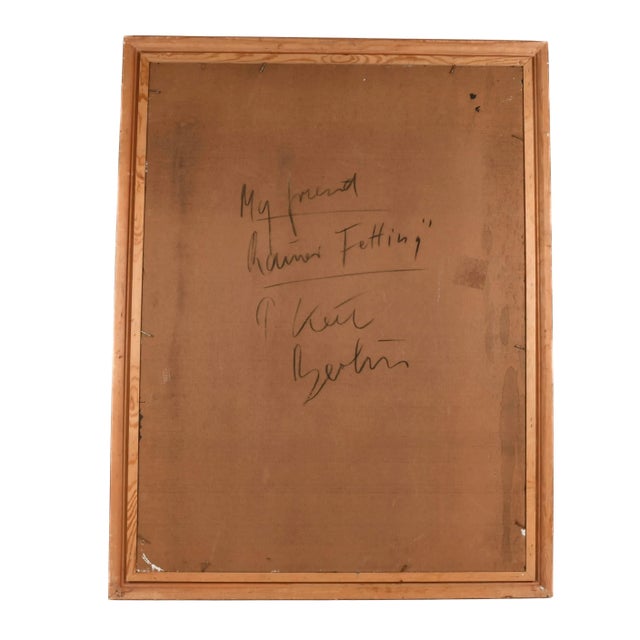 Late 20th Century Framed Signed Peter Keil "My Friend Rainer Fetting" Oil on Masonite For Sale - Image 5 of 15