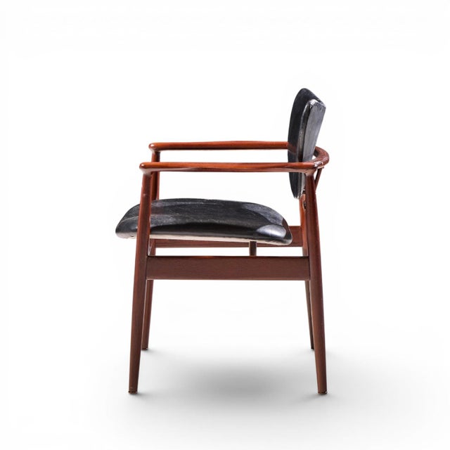 Wood Finn Juhl for Niels Vodder Model Nv-48 Mid Century Danish Teak Lounge Chairs - Pair For Sale - Image 7 of 12