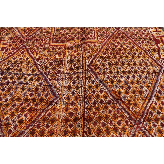 Berber Tribes of Morocco Vintage Beni MGuild Moroccan Rug - 05'08 X 11'03 For Sale - Image 4 of 8