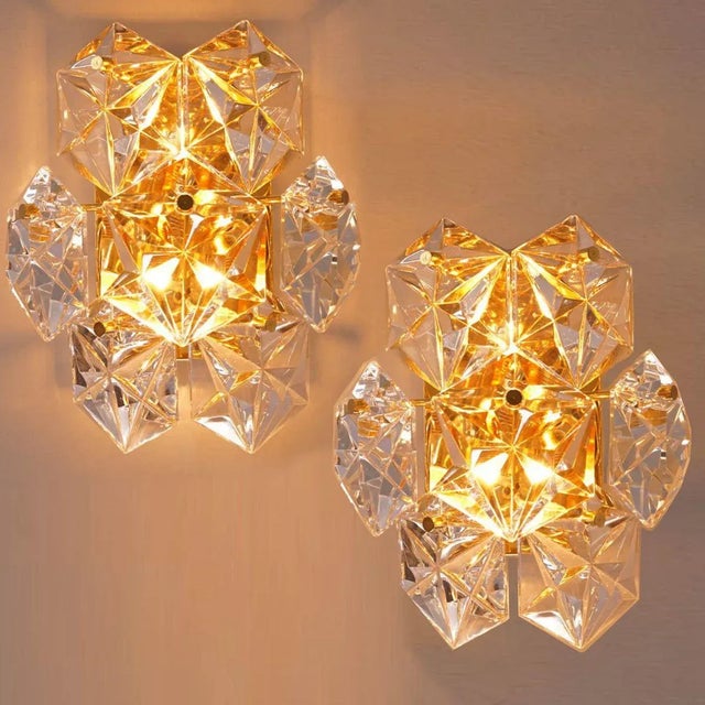Large Faceted Crystal Five-Tier Chandelier from Kinkeldey, 1970s, Set of 2 For Sale - Image 9 of 12