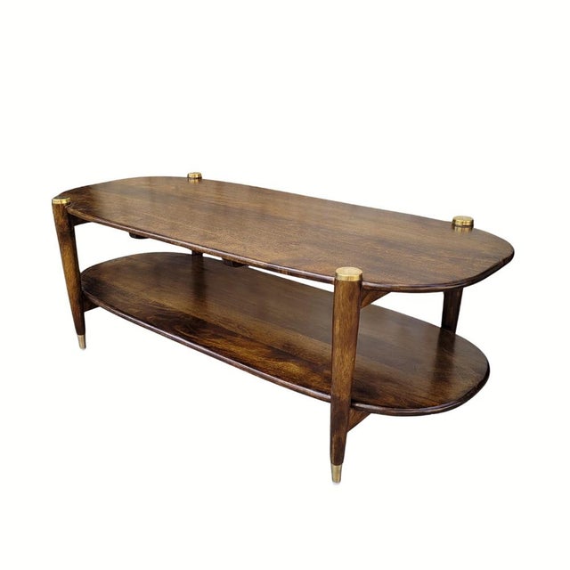 Coffee table “Elanza”, Chehoma, Mid-century, mango wood, 2010s - Belgium Model: Elanza Brand: Chehoma Style: Mid-century...