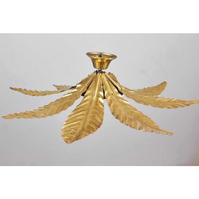 Brass Ceiling Light by Tommaso Barbi, 1970s, in Very Good conditions. Designed 1960 to 1969 This piece is attributed to...