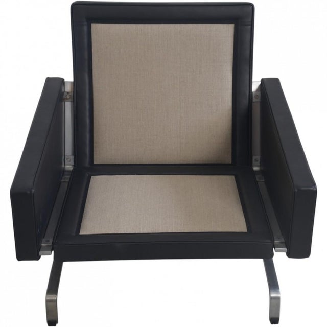 PK31/1 Chair in Black Aniline Leather by Poul Kjærholm, 1970s For Sale - Image 14 of 18