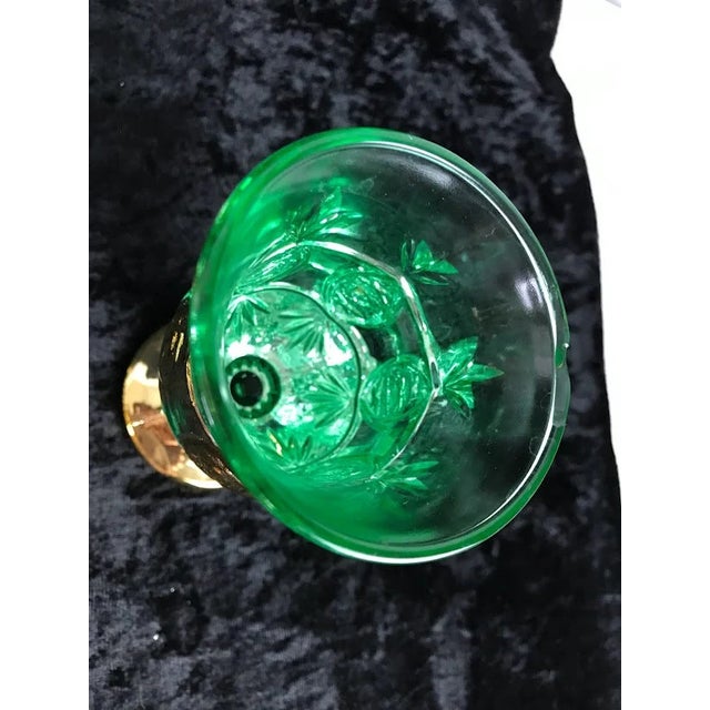 Vintage 1960s Italian Empoli Green & Encrusted Gold Pineapple Beverage Set - 7 Pieces For Sale - Image 9 of 9