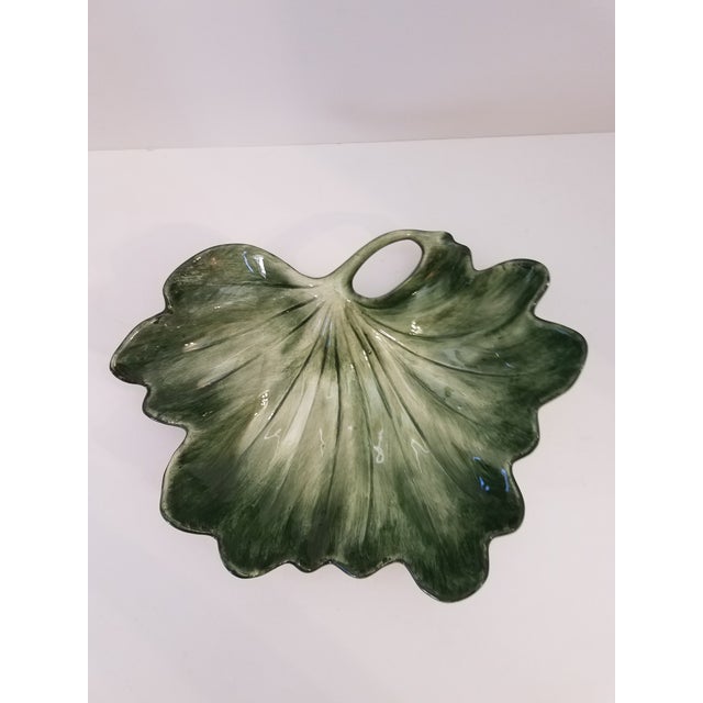 Vintage "Bassano" Hand Painted Leaf Bowl From Italy For Sale In Phoenix - Image 6 of 6