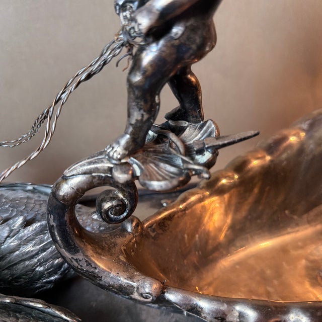 1875 the Barge of Venus Electroplate Centerpiece by Middletown Silver Plate Co. For Sale - Image 10 of 12