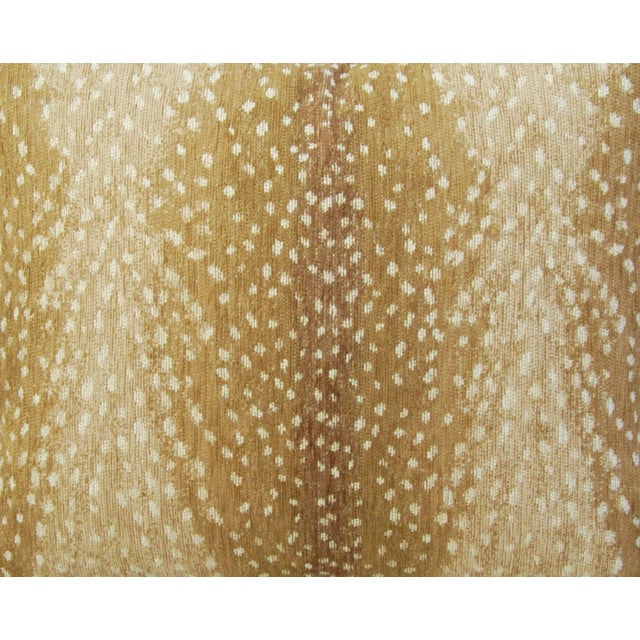 Brown Christmas Deer Fawn Spot Velvety Feather/Down Pillows 21" X 18" - Pair For Sale - Image 8 of 8