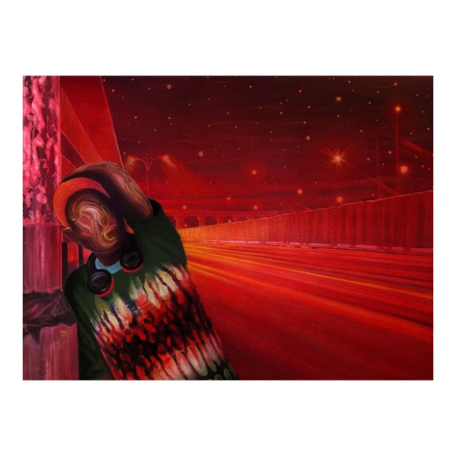 "Wait for Me", Oil and Acrylic on Canvas Painting by Ara Deinde, 2022 For Sale