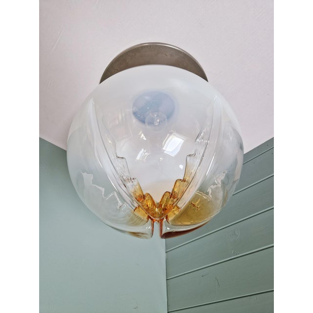 Large Murano Glass Ceiling Light from Mazzega, Italy, 1970 For Sale - Image 11 of 18