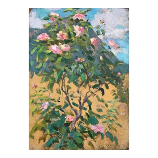 Original Spring Landscape Oil Painting, Soviet Ukrainian Art, 1970s 47-33 For Sale