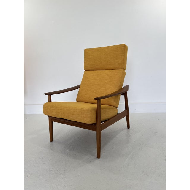 Yellow Model FD 164 Chair in Teak by Arne Vodder for France & Son For Sale - Image 8 of 11