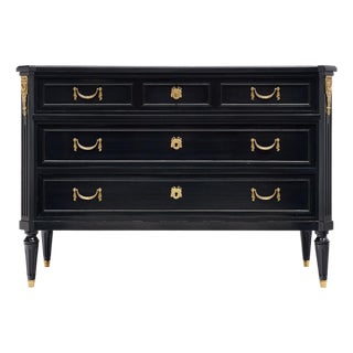 Louis XVI Style Ebonized Mahogany Commode For Sale