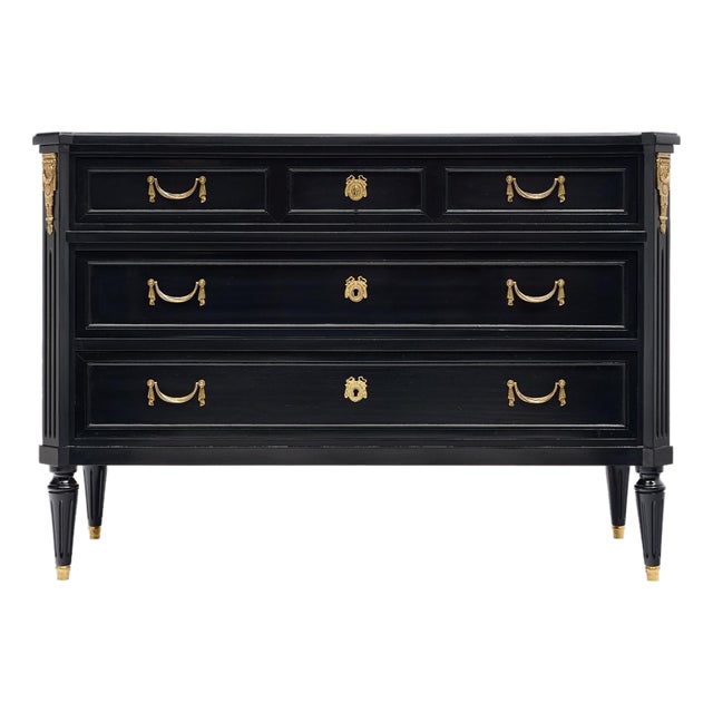 Louis XVI Style Ebonized Mahogany Commode For Sale
