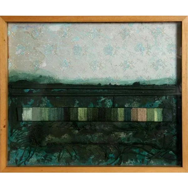 Green Color Chart and Floral Wallpaper, Josep Grau-Garriga, Painting For Sale - Image 4 of 4