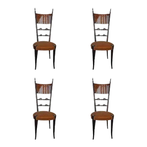 1960s Set of Four Aldo Tura Side Chairs
