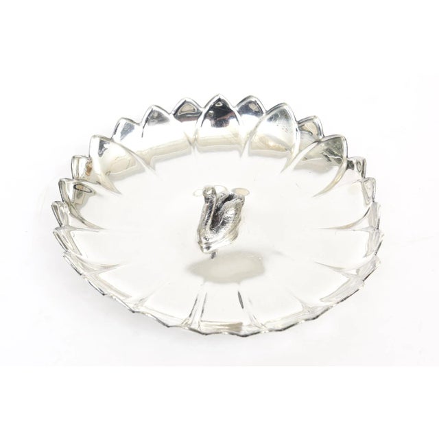 Mid-Century Modern Vintage Reed and Barton Silver-Plate Swan Bowl, Dish or Serving Piece, 1960's For Sale - Image 3 of 10