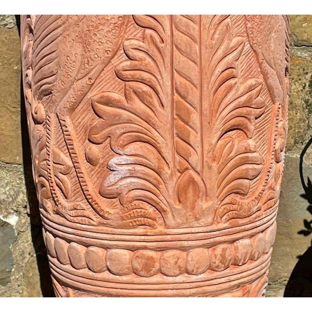 Impruneta Terracotta Amphoras with Swans, 20th Century, Set of 2 For Sale - Image 4 of 6