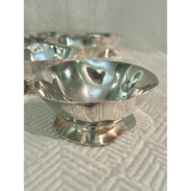 Late 20th Century Izabel Lam New York Modernist Silver Plated Sorbet Desert Bowls - A Set of 10 For Sale - Image 5 of 10