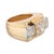 Mid 20th Century Retro French Gia 2.28 Carat Old Mine Cut Diamond 18k Yellow Gold Tank Ring, Size 4 For Sale - Image 4 of 6