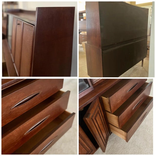 Mid Century Modern Hutch and Display Sideboard in the Style