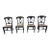 Pottery Barn Napoleon Black Painted Rush Seat Modern Dining Chairs- Set of 4 For Sale