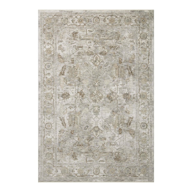 Amber Lewis x Loloi Honora Grey / Taupe 7'-10" x 10' Area Rug For Sale