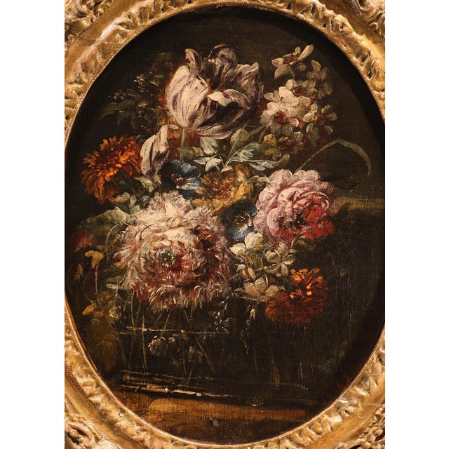 Workshop of Margherita Caffi, Still Lifes of Flowers, 1700, Oil on Canvases, Set of 2 For Sale - Image 13 of 16