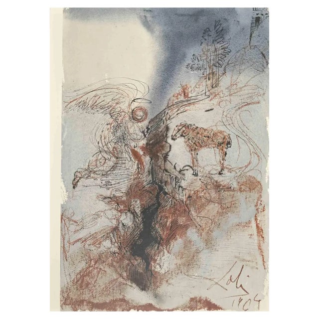 Salvador Dalí, Hircus Caprarum Super Faciem Terrae, Lithograph, 1964 For Sale