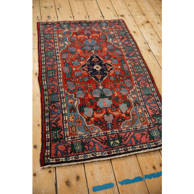 1940s Vintage Persian Bijar Floral Multicolor Wool Rug For Sale - Image 10 of 11