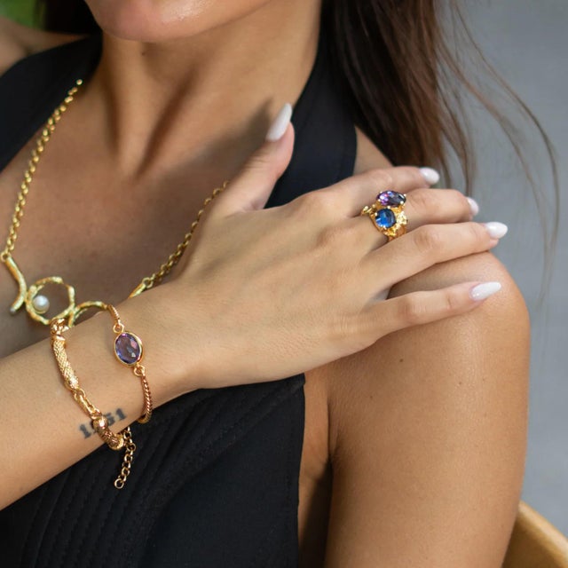 Regal Essence Gold Adjustable Bracelet For Sale - Image 4 of 8