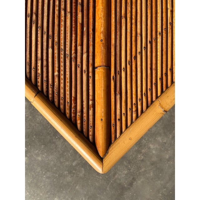 Sunburst Rattan Coffee Table, Attributed to Vivai Del Sud, Italy, 1970s For Sale - Image 13 of 17