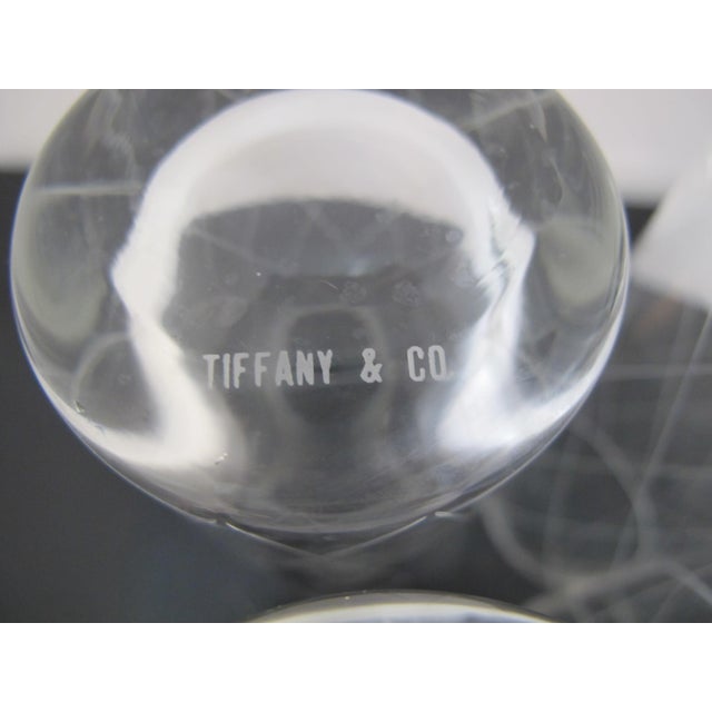 Tiffany & Co Crystal Etched Diamond Criss Cross Water Glass Tumbler Set of 4 For Sale - Image 10 of 10