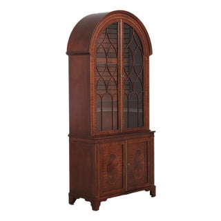 Baker Historic Charleston Dome Top Mahogany China Cabinet For Sale