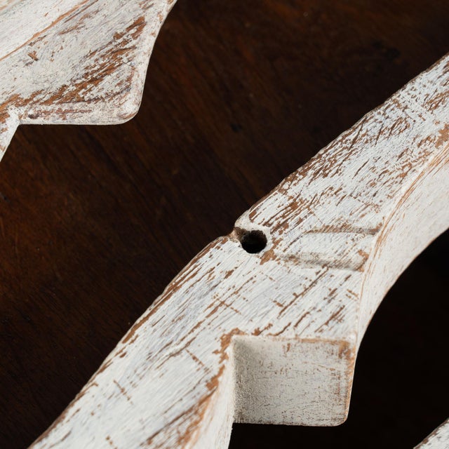 White Painted Danish Oak Tall Secretary Dated 1805 For Sale - Image 9 of 12