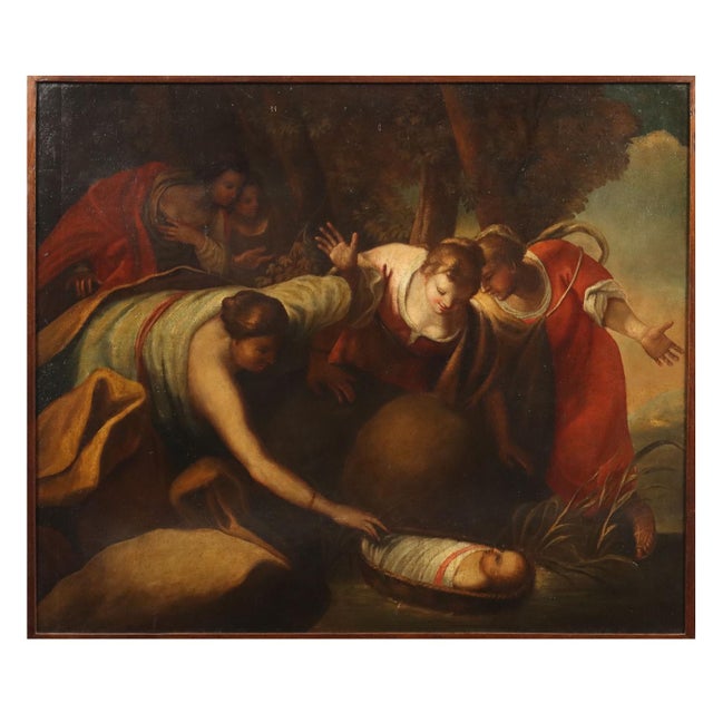 Moses Saved from the Waters, Oil Painting, Framed For Sale - Image 12 of 12