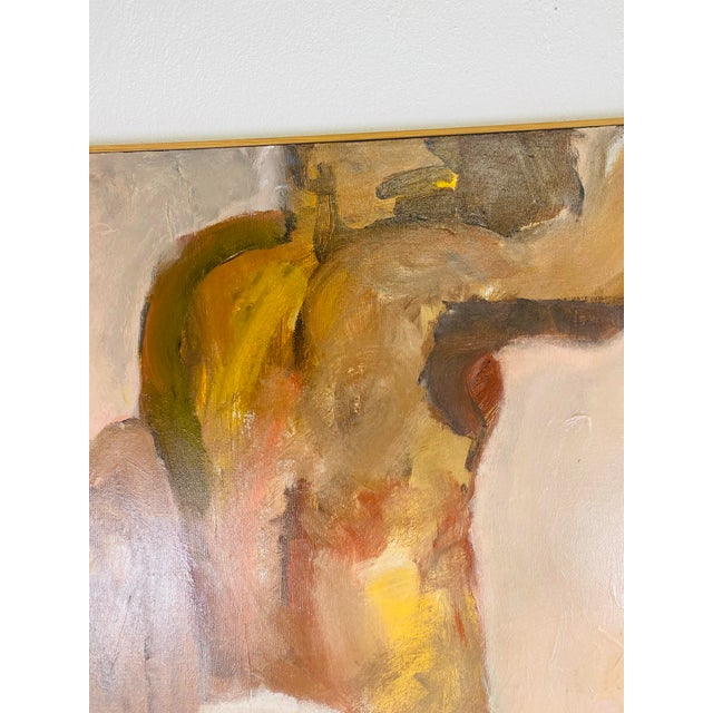 Abstract Mid-Century Vintage Abstract Impressionist Male Nude Painting For Sale - Image 3 of 8