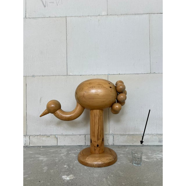 Artist kaija aarikka w 80cm h 70cm d 34cm finland 1970s a rare and highly decorative oversized wooden ostrich sculpture by...