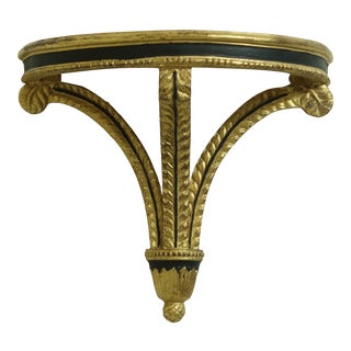 Murobello Regency Style Gold Leaf Hanging Wall Shelf For Sale