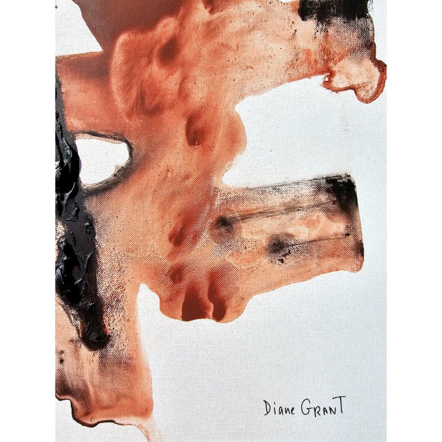 16.5" by 20.5" Abstract Figurative Primitivist Original Painting For Sale - Image 6 of 6